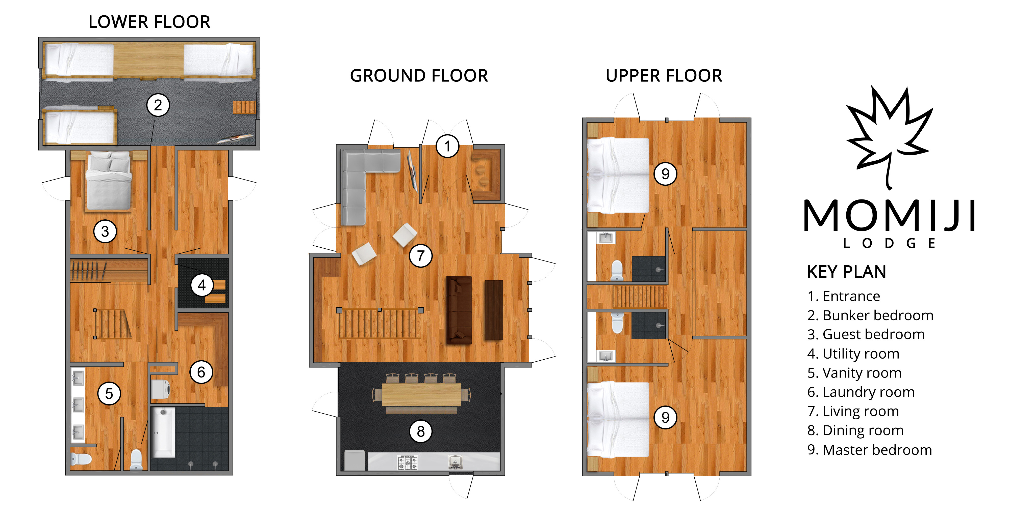 Momiji Lodge - Floorplan<br />